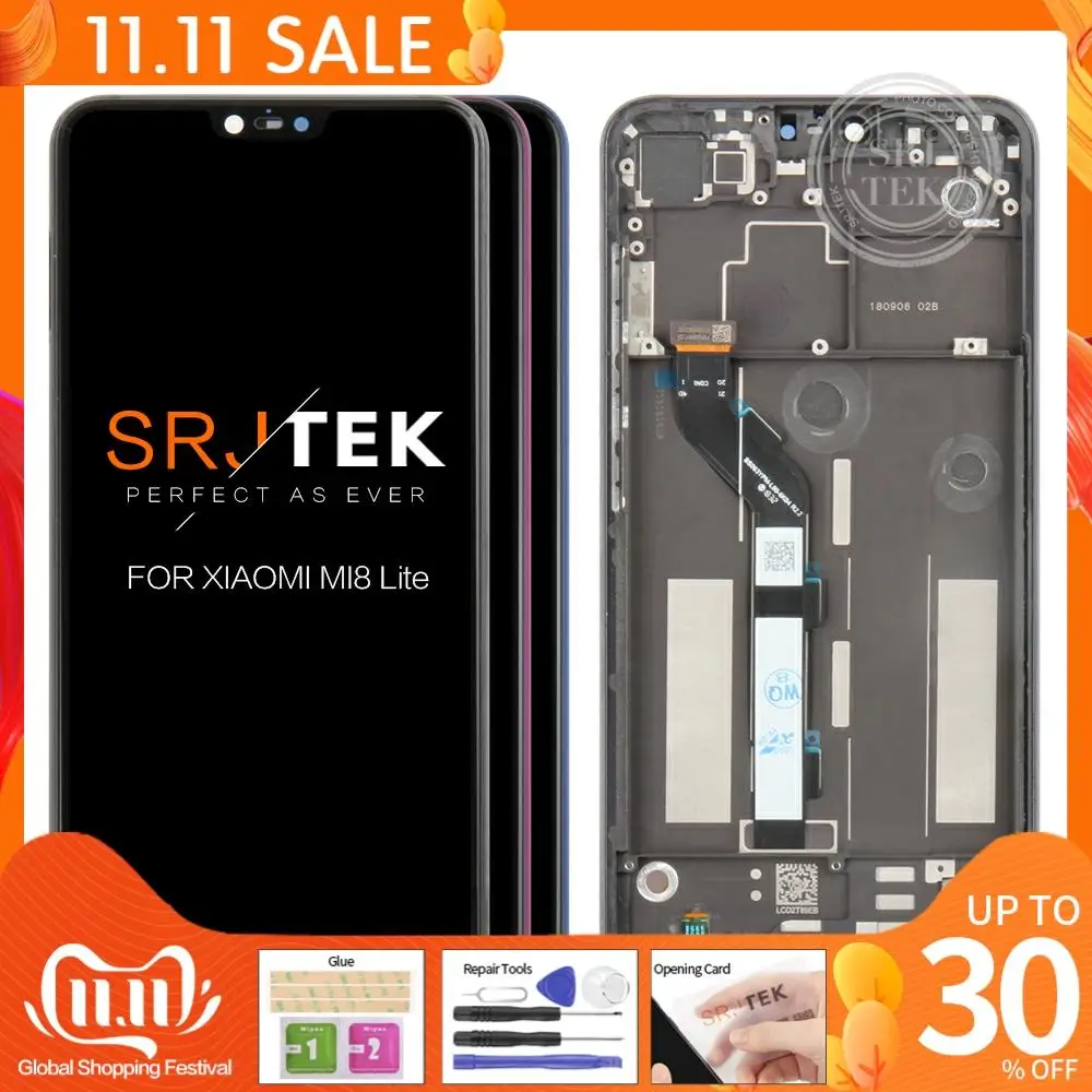 

ЖК-дисплей 6,26 "для XIAOMI Mi 8 Lite, сменный сенсорный экран для Xiaomi Mi8 Lite Youth 8X, стеклянный экран в сборе, оригинал