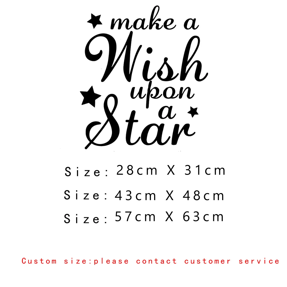 Милые наклейки на стену с надписью make a wish украшение дома для детской комнаты