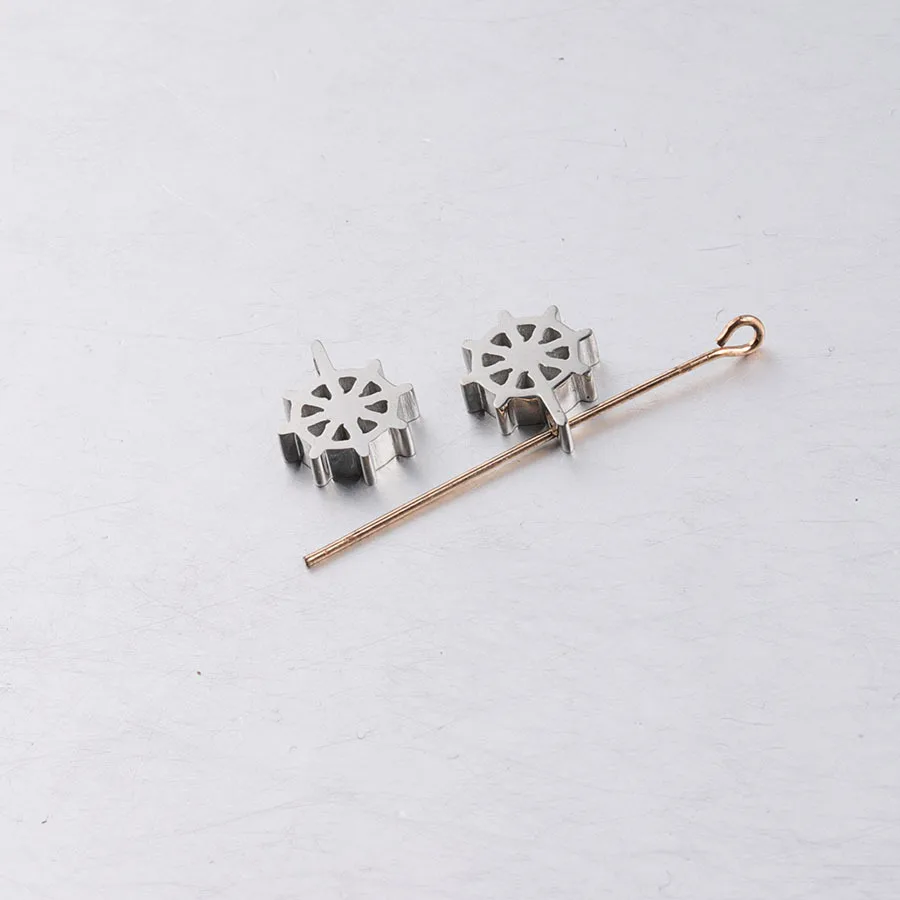 

5pcs 10*12.5mm Small Windmill Hole Ball DIY Loose Bead Charm Accessories for Bracelet/necklace Jewelry Making Stainless Steel