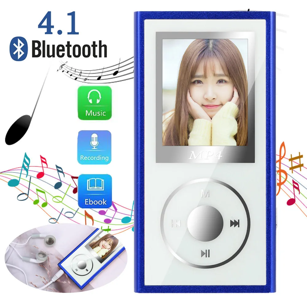 Mp3-плеер прочный металлический ЖК-экран Встроенный fm-радио 4 Гб mp3-плеер Поддержка
