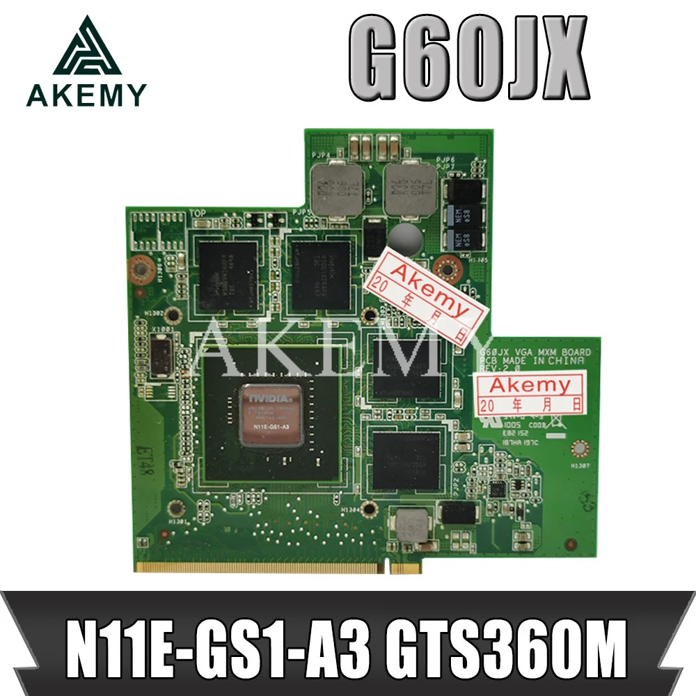 Akemy Высокое качество для For Asus G60JX VGA карта графическая N11E-GS1-A3 GTS360M GTX 360M 1GB 100%