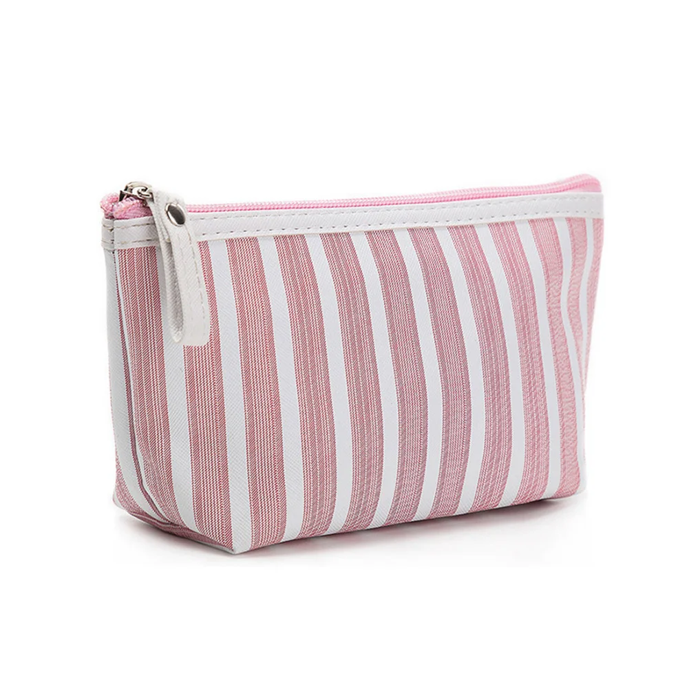 

Makeup Pouch Travel Striped Printed Cosmetic Bag Toiletry Organizer Purse THIN889