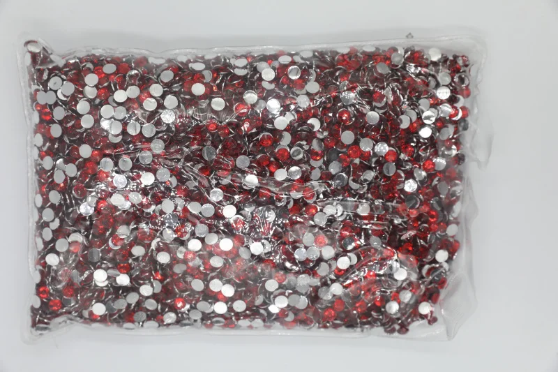 

Siam Color 3mm,4mm,5mm,6mm Flatback Resin Non hotfix Rhinestones in Bulk Package Plastic Nail Art Decoration for Garment