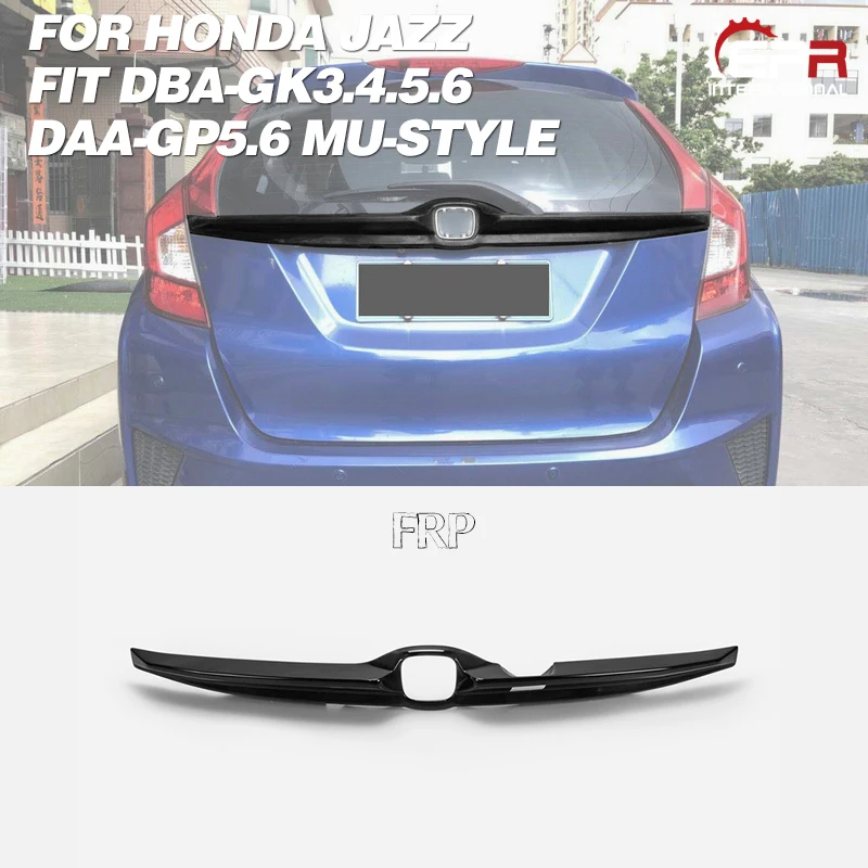 Автомобильные аксессуары для Honda Jazz Fit 14-17 DBA-GK3.4.5.6 DAA-GP5.6 MU-style PU задние ворота Garnish Пластиковая Задняя сплиттерная губа отделка