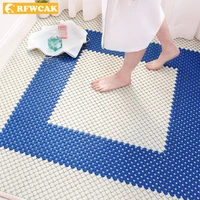 rfwcak 10pcs stitching pvc floor mat cutting mat bathroom floor mat kitchen non slip mat diy bath carpet bathroom accessories