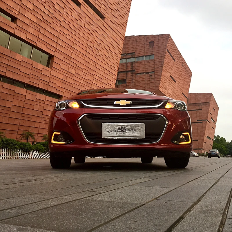 2 шт. ABS дневные ходовые огни для Chevrolet Malibu 2016 2017 белый + желтый указатель поворота