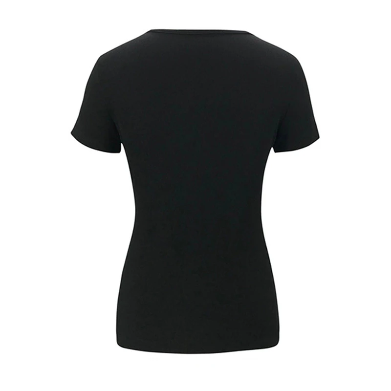 

V-Neck Zipper Letter Print T Shirt Women Summer Short Sleeve Sexy Hollow Out Tops Elegant Office Lady Basic Pullover Top SJ6169C