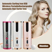 automatic curling iron usb wireless portable rechargeable automatic hair curler iron with led digital display for home travel