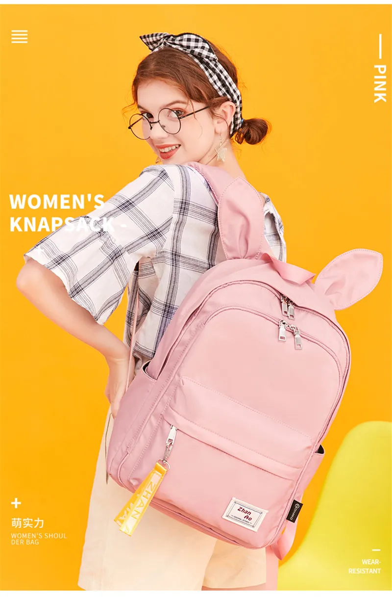 2020 New Arrival Black Women Laptop Backpack 14 Inches female Waterproof Travel bags Preppy style School Bags For Teenage Girls