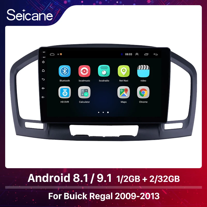 Seicane 9 дюймов Carplay Android 1 автомобильный радиоприемник с навигацией GPS плеер для Buick