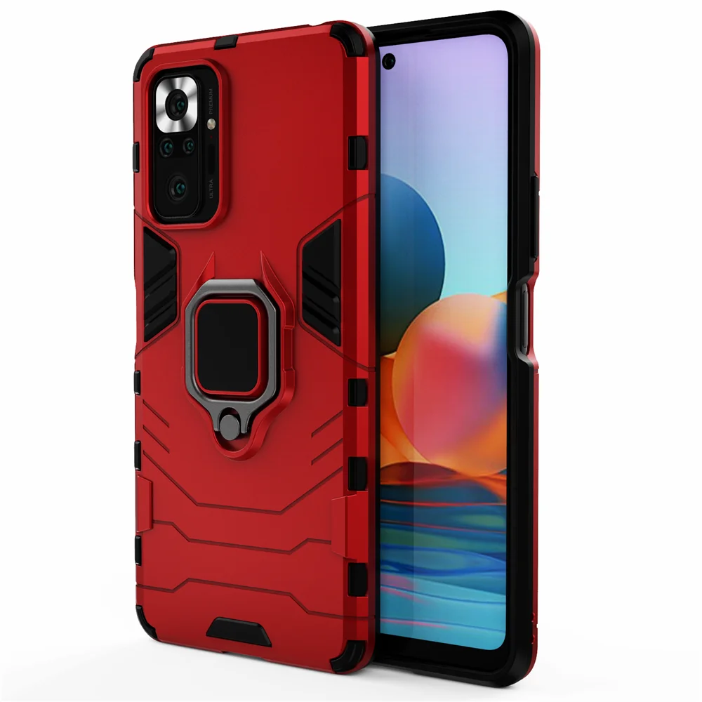 

Armor Phone Case For Xiaomi Redmi Note 10 Pro Case Shockproof Kickstand Cover For On Redmi Note 10 Pro 10PRO 6.67" Coque Funda