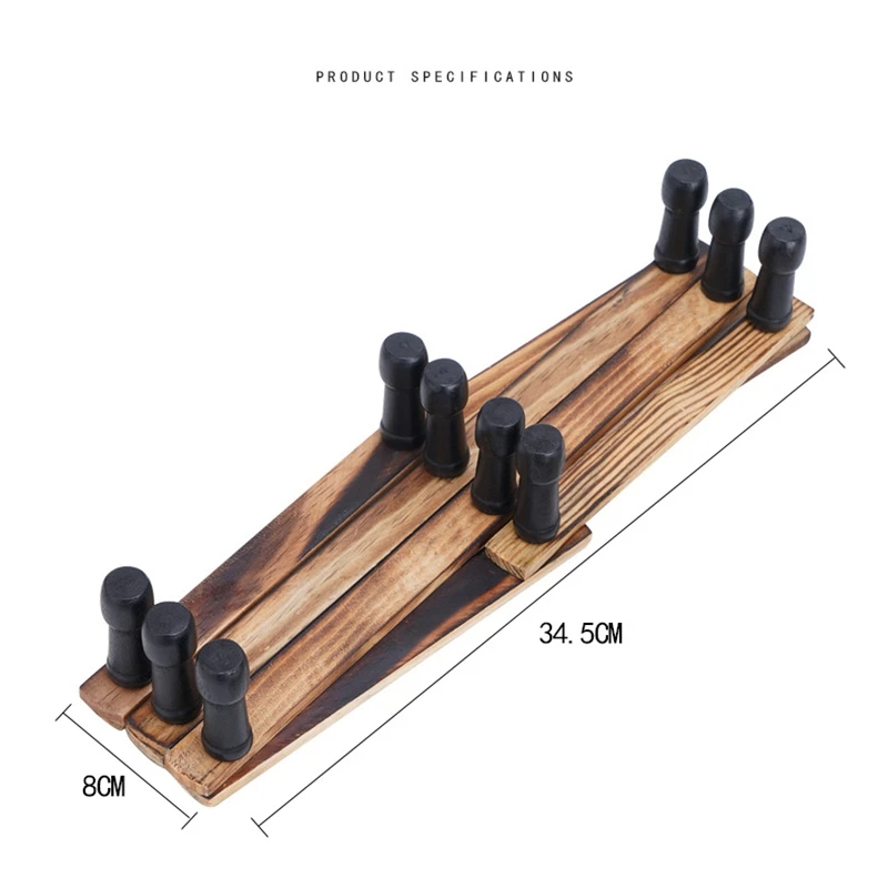 Сельский коричневый сгоревший деревянный расширяемый крючок для ключей в стиле