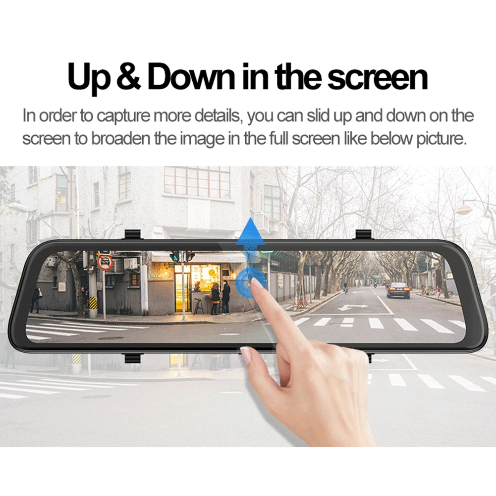 

12 inch Rearview Mirror Dash Cam Rear View Camera Rearview Mirror Tachograph Reverse S11 2K HD Dashboard Camera