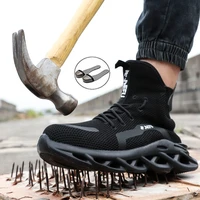 mens anti smashing safety mens shoes high top comfortable and wear resistant tennis sneakers indestructible work boots