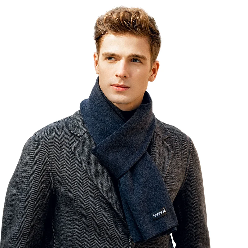 2020 Winter scarf for men, luxury brand pure color Cold protection to keep warm, skin-friendly artificial cashmere men's scarf
