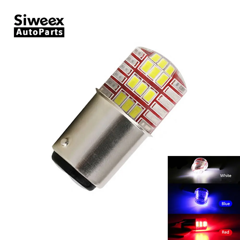 1 шт. 1157 BAY15D 42 SMD 3014 Автомобильный светодиодный фонарь вспышка лампы стоп сигнала