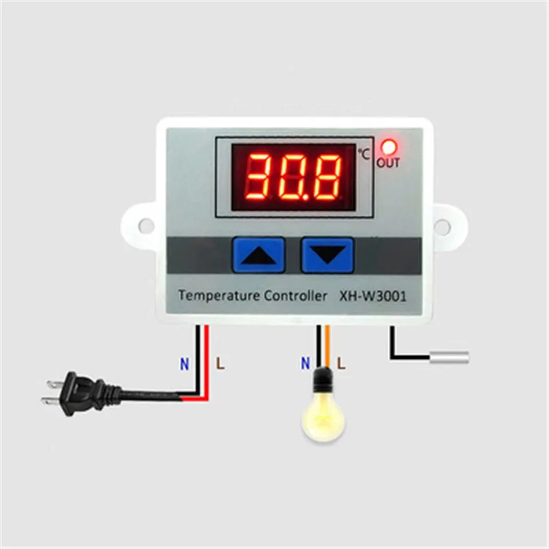 

Цифровой светодиодный регулятор температуры, 12/24/220 В, 10 А
