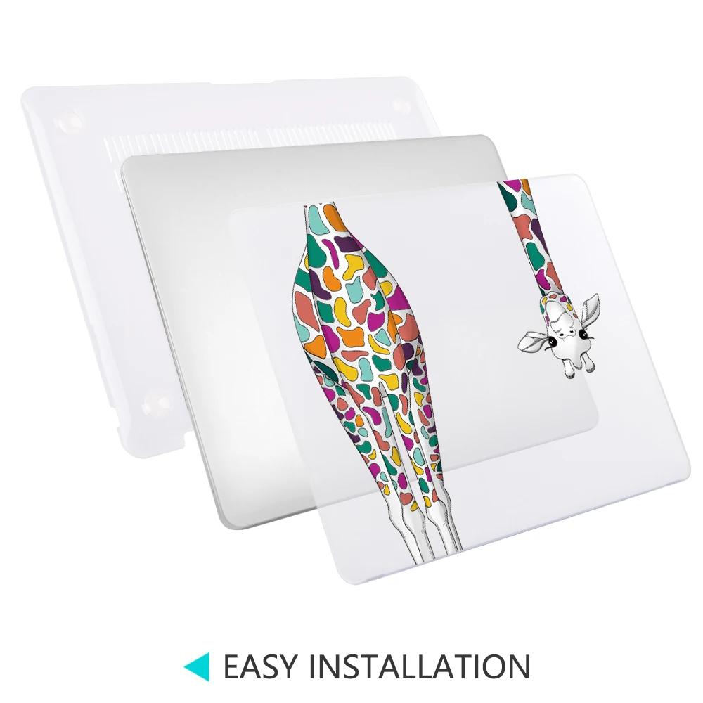 Жесткий чехол Crazy Design с цветочным рисунком жирафа для Macbook Air 13 A1932 Pro 13 Touch Bar A2159 16 дюймов чехол для ноутбука A2141