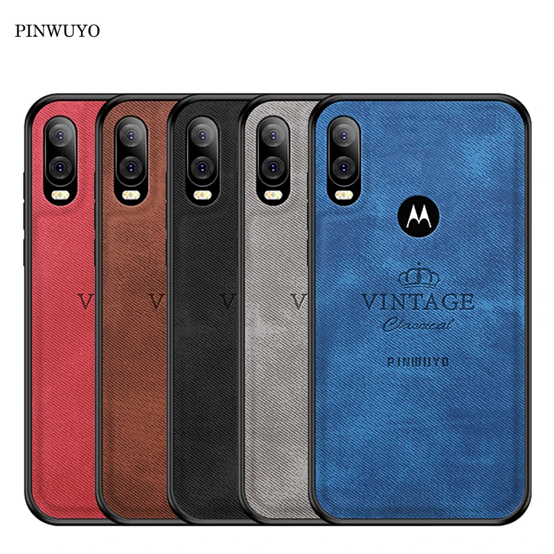 Чехол для Motorola Moto One Vision/P40, Винтажный чехол из кожи ПУ и ПК, Жесткий Чехол, облегающие Чехлы, защитный чехол 6,2''