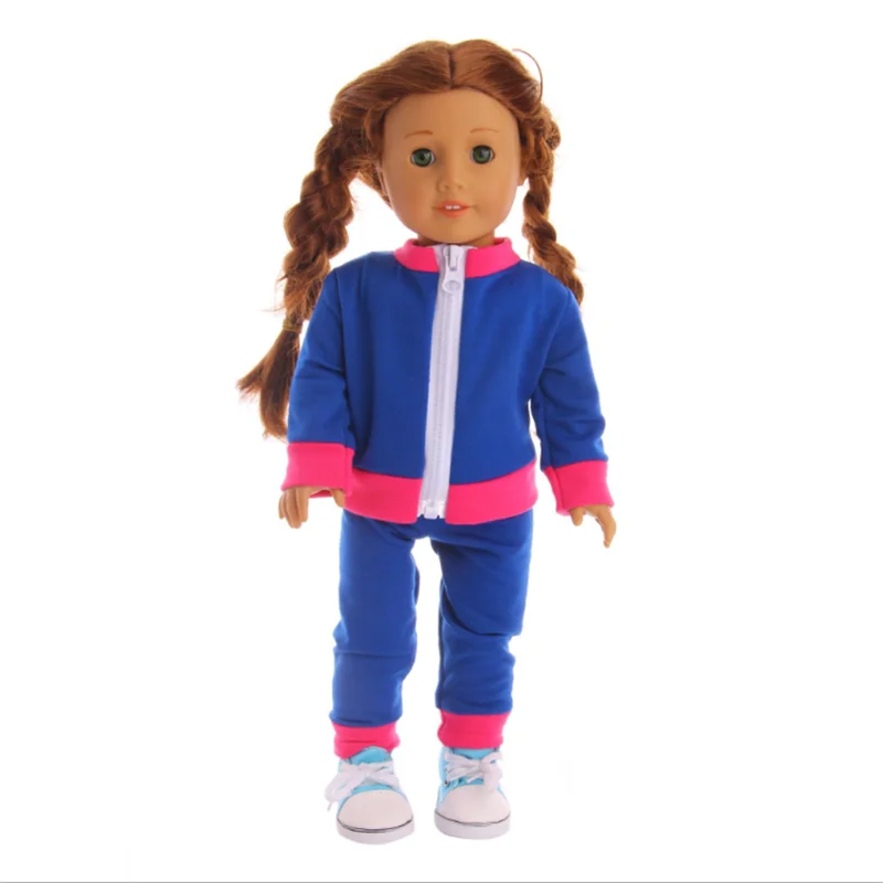 Born New Baby Fit 18 дюймов 43 см Кукла Одежда кукла красный синий розовый плюш 2 шт.