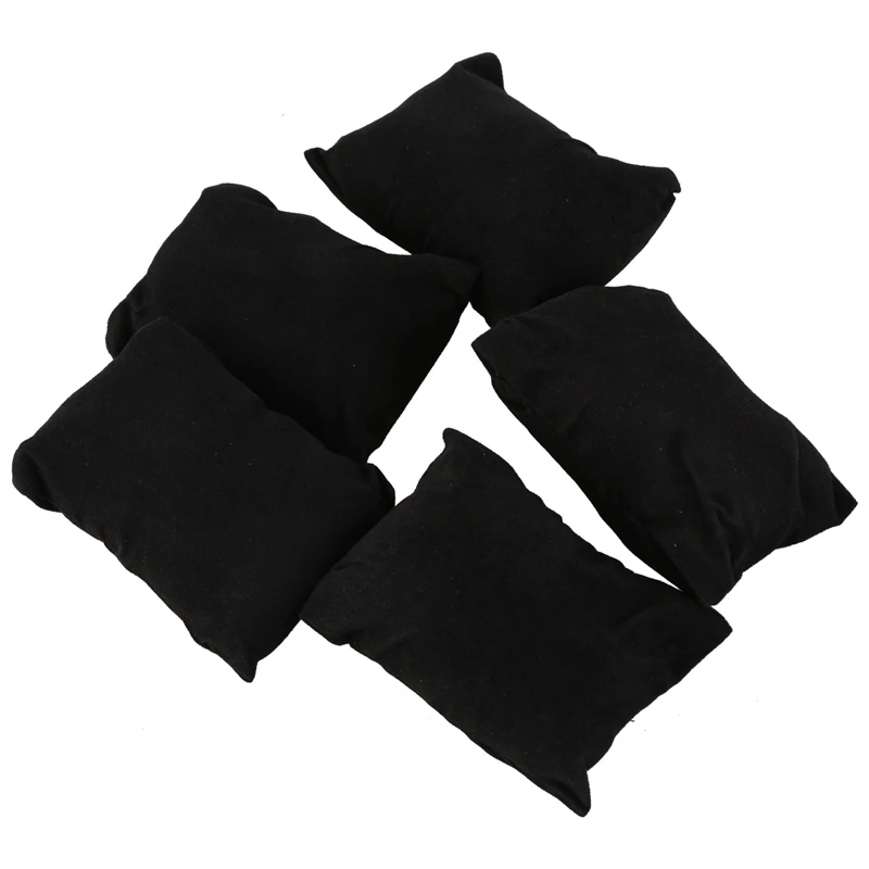 

5 x Velvet Bracelet Watch Jewelry Display Pillow Black