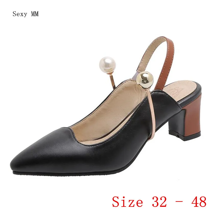 

Women Sandals High Heel Shoes Slingback Woman High Heels Ladies Pumps Small Plus Size 32 33 -40 41 42 43 44 45 46 47 48