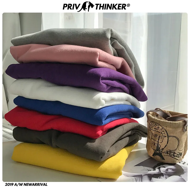 Privathinke однотонный Свитшот уличная Мужская японская Повседневная Свободная хлопковая толстовка мужские толстовки в стиле хип-хоп