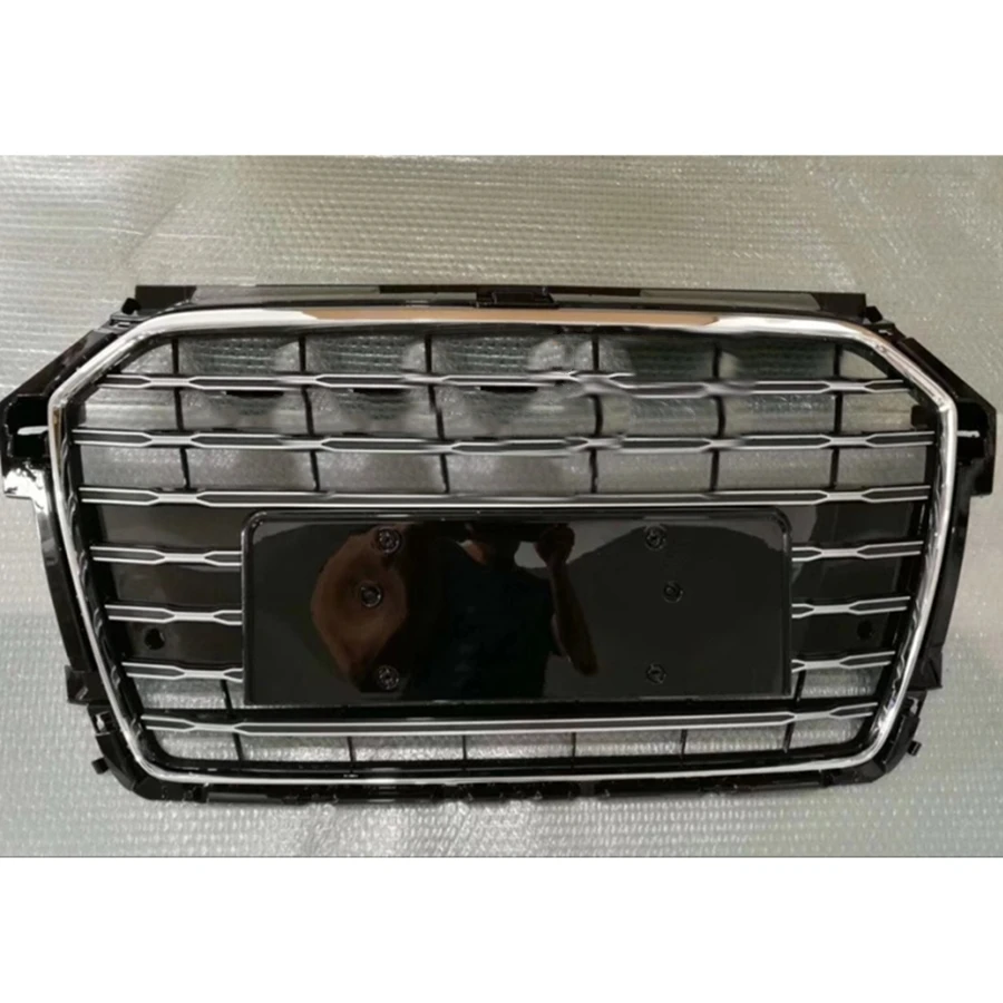 

Черная решетка для переднего бампера автомобиля Piano, решетка для Audi A1/S1, решетка 2015, 2016, 2017, 2018, автомобильные аксессуары