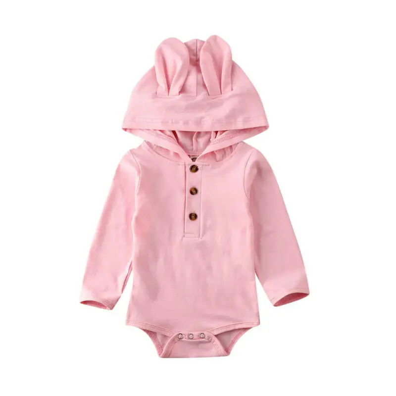 Толстовка с капюшоном для новорожденных мальчиков и девочек комбинезон длинными