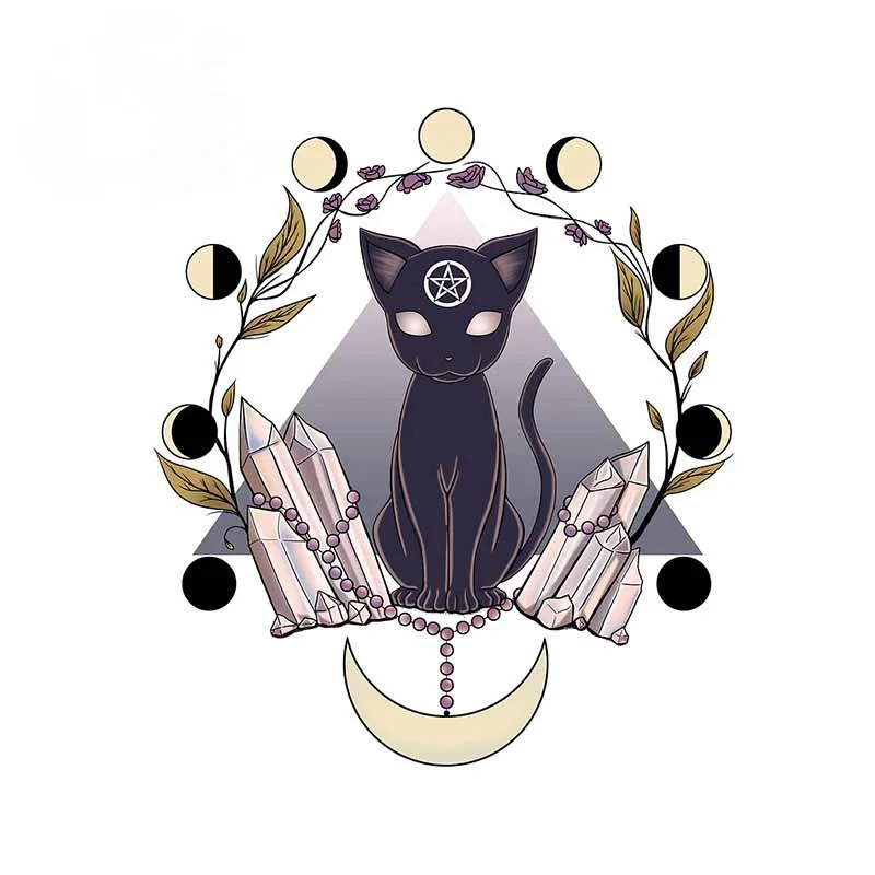 

13 x 11cm Black Cat Car Decor Auto Stickers Window Trunk Bumper Decals Waterproof Funny Car Assessoires