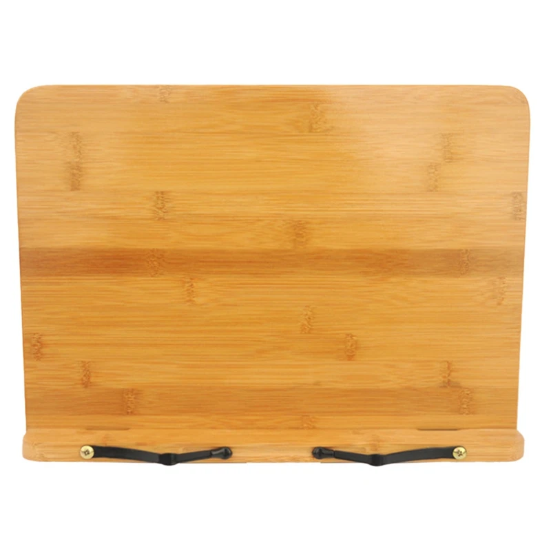 

Natural Bamboo Book Stand for Laptop/Book/Music Adjustable Reading Tablet Cook Home Study Room Fold Portable Book Stand