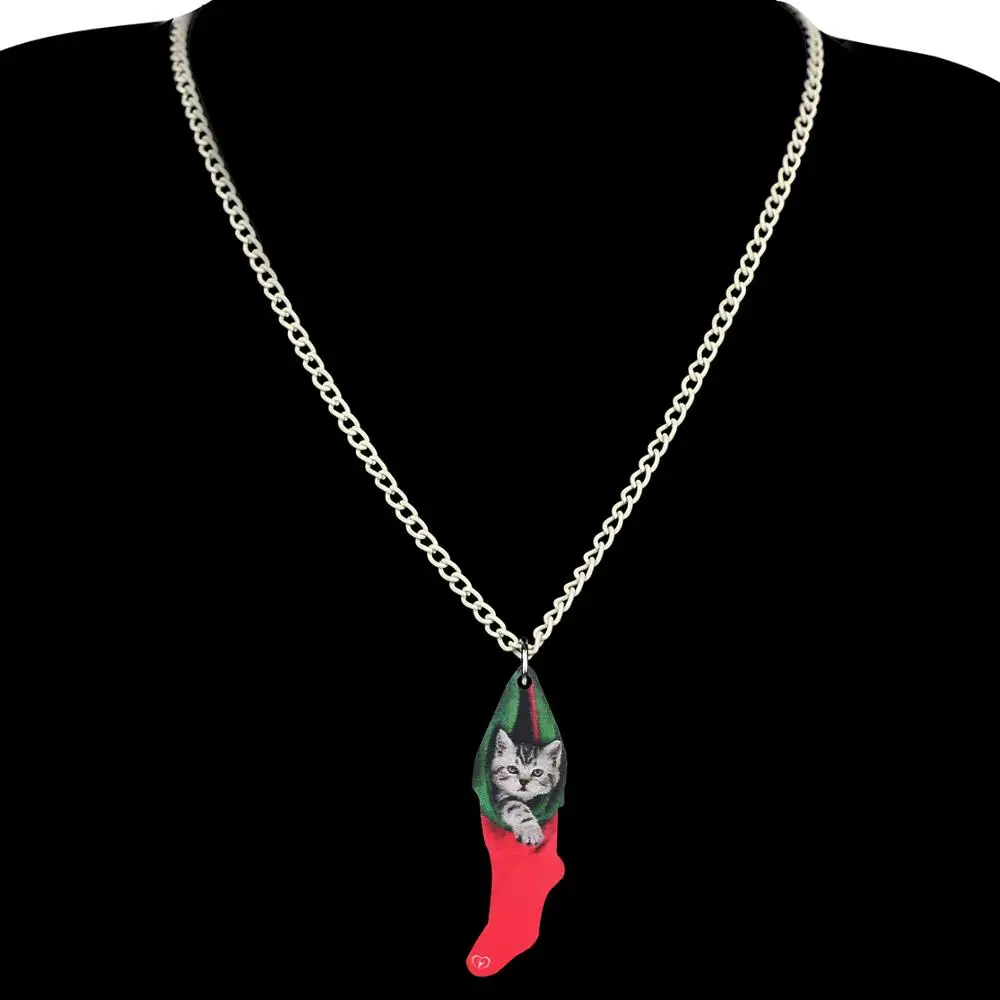 Bonsny акриловые рождественские носки американские короткие волосы кошка