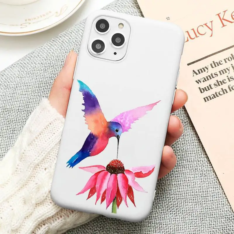

Fashion Colorful bird phoenix Phone Case Candy Color for iPhone 11 12 mini pro XS MAX 8 7 6 6S Plus X 5S SE 2020 XR