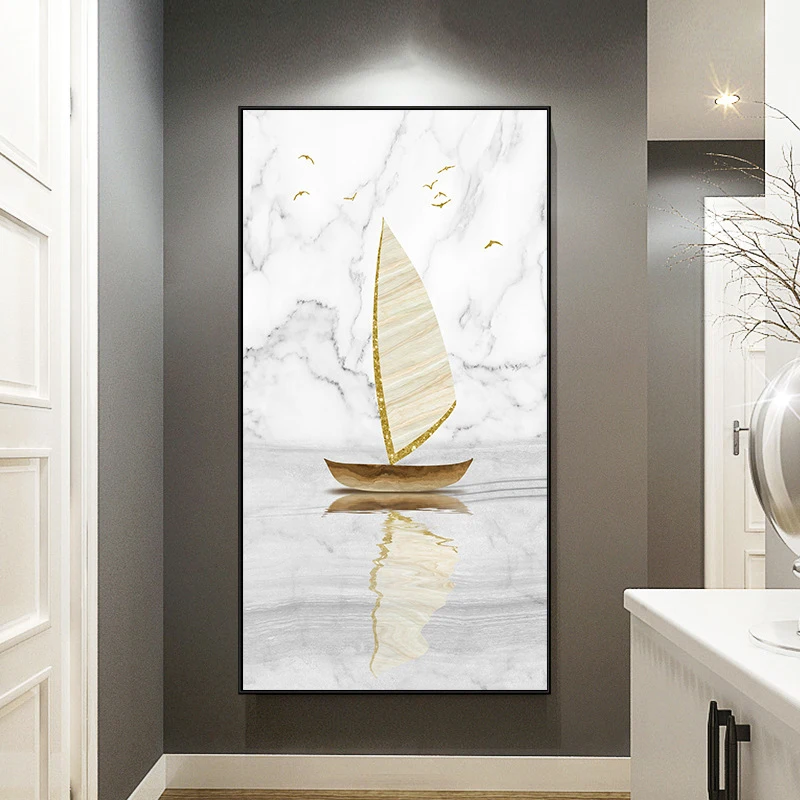 

Sailing Yellow Boats Canvas Painting Seascapes Wall Pictures For Living Room Nordic Posters And Prints Decorative Office Decor