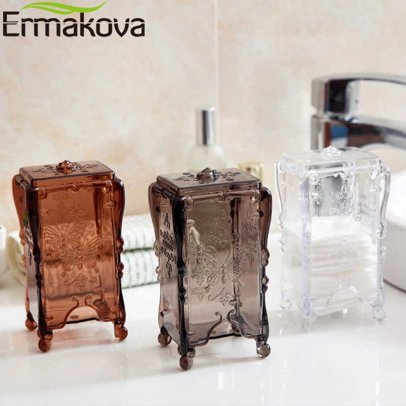 ERMAKOVA хлопковый блокнот-органайзер, коробка для хранения косметики, держатель, косметический Органайзер, прозрачный хлопковый диспенсер, контейнер, держатель, чехол