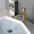 Твердый латунный кран для ванной комнаты Bagnolux, матовый золотой кран, кран для холодной и горячей воды, кран для раковины с одним рычагом, матовый золотой