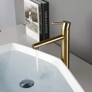 Твердый латунный кран для ванной комнаты Bagnolux, матовый золотой кран, кран для холодной и горячей воды, кран для раковины с одним рычагом, матовый золотой