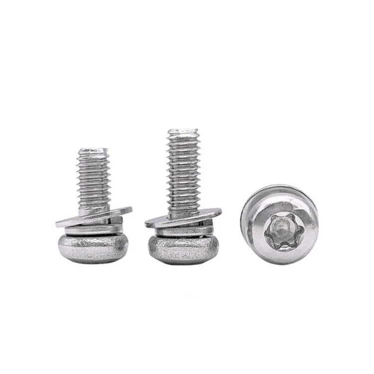 30 шт. M3 Torx винты с круглой головкой T & TX Пружинные колодки шайба Комбинированный