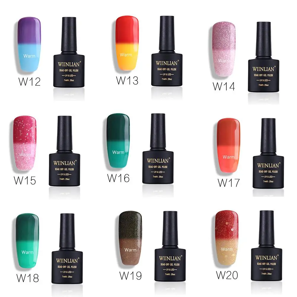 Модный женский отмачиваемый Гель лак для ногтей изменение цвета Сделай Сам