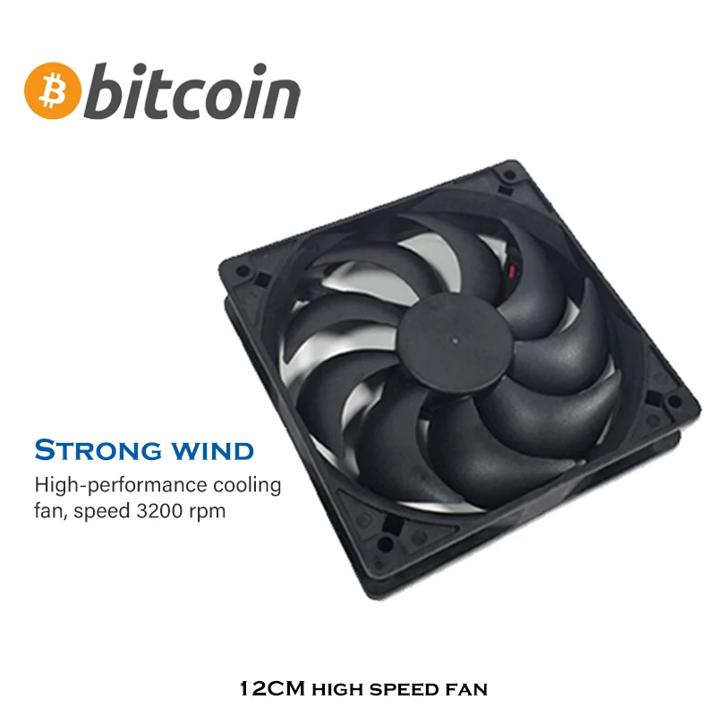12cm pc case high speed fan kit adjustable speed 220v for btc mining machine computer cabinetgraphics card rackcooler fan free global shipping