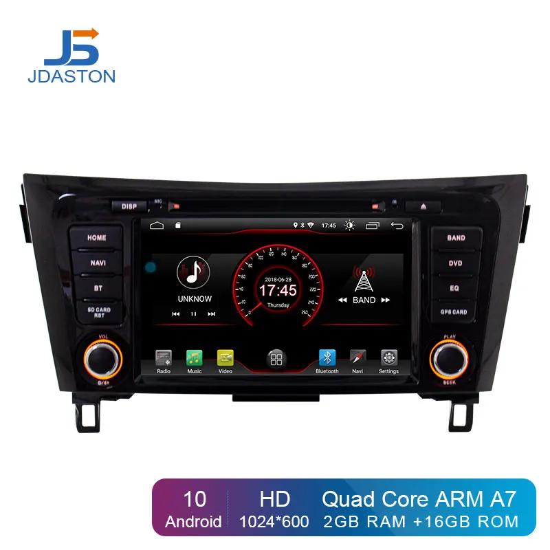 JDASTON Android 10,0 автомобильный dvd-плеер для Nissan qashqai X-Trail- Мультимедиа gps навигация 2 Din автомагнитола стерео аудио
