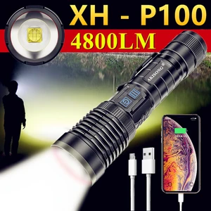 9Core XHP100 Most Powerful LED Flashlight USB Rechargeable LED Torch XHP90 Tactical Flashlight XHP50 Hand Lamp 26650 Flash Light