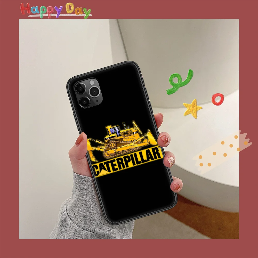 

Caterpillar DOZER logo Phone Case For Iphone 11 12 Mini PRO XR X XS MAX 6 6s 7 8 Plus 4 5 5s SE 2020 black Prime Luxury Etui 3D