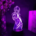 Аниме 3D светодиодный ночной Светильник EVA Ayanami RAI фигурка 16 цветов меняющая лампа для детской спальни Декор настольная Подарочная лампа Прямая поставка