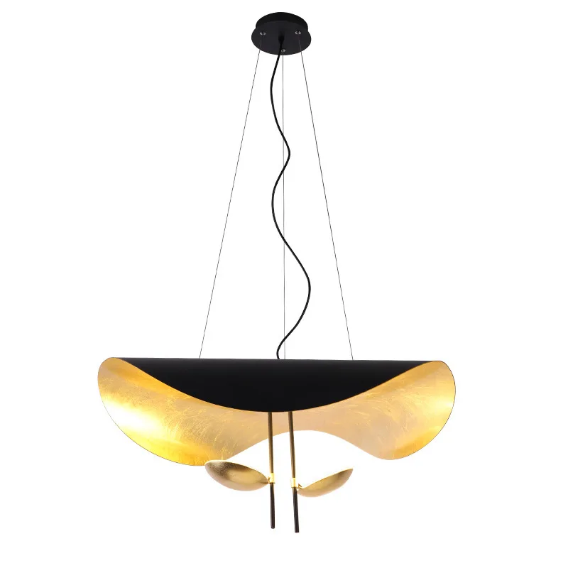 Современная светодиодный ная Подвесная лампа декоративный светильник с золотой