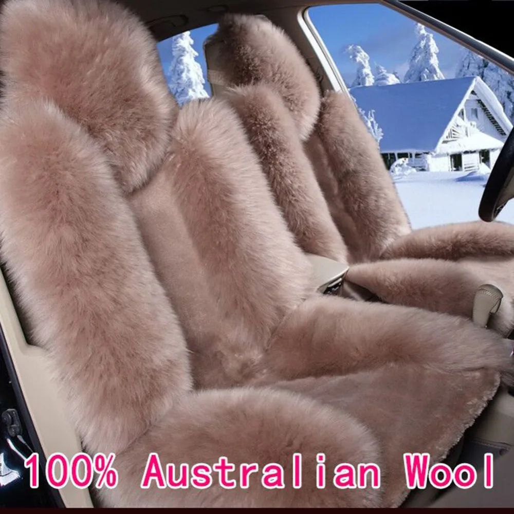 Чехол на сиденье из 100% австралийской чистой натуральной шерсти 12 цветов зимняя