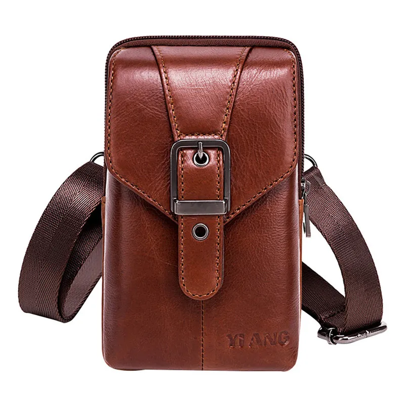 Новая кожаная сумка почтальон мини для мужчин Ретро Бизнес Офис маленькая на