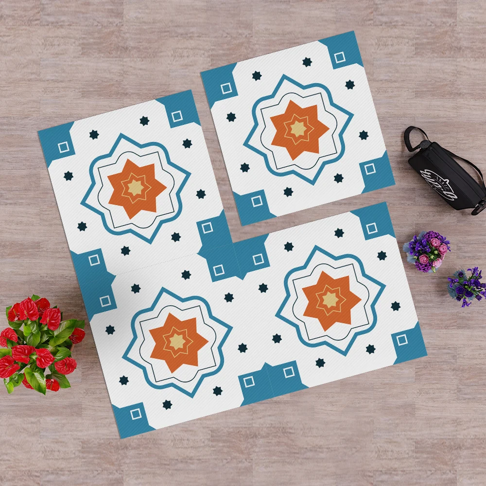 

wallpaper series waterproof and wear-resistant tile stickers self-adhesive wall stickers living room corridor Color tiles sticke