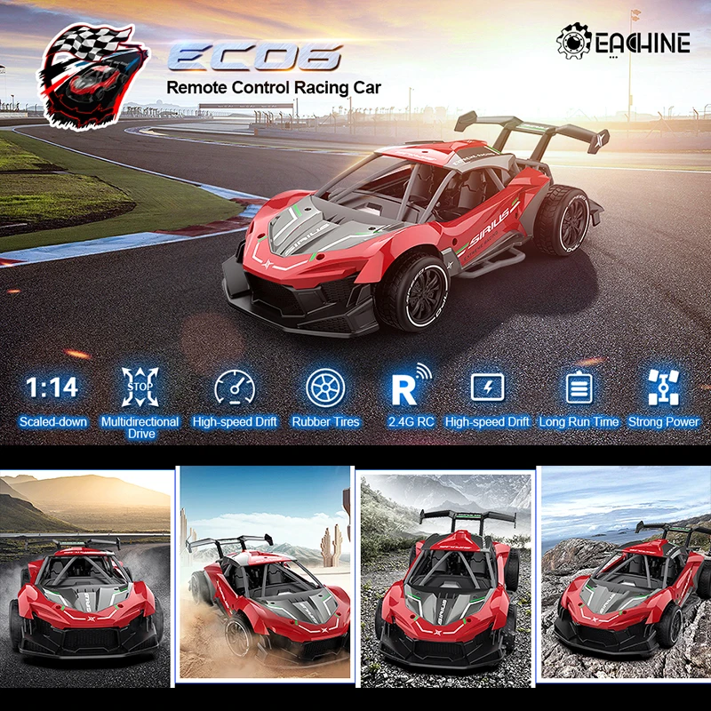 Многоканальная коррекция высокая скорость 10 км/ч EC06 1:14 2 4G RC|Радиоуправляемые