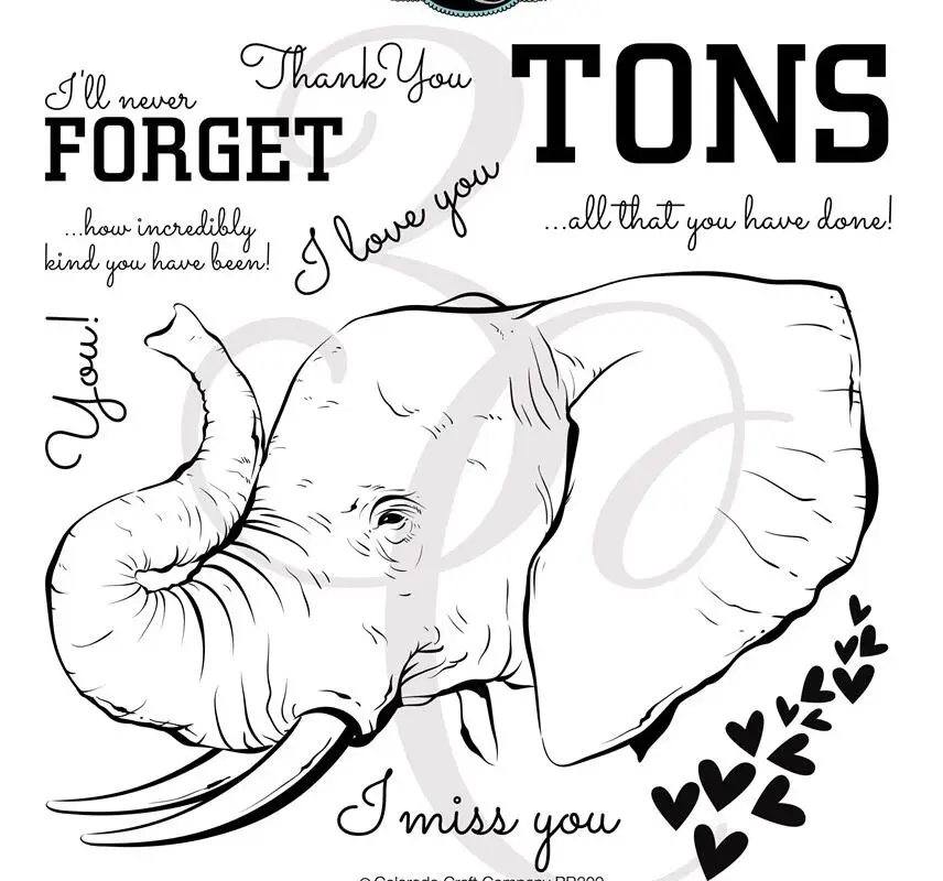 Прозрачный штамп со слоном для скрапбукинга сделай сам/изготовления карт